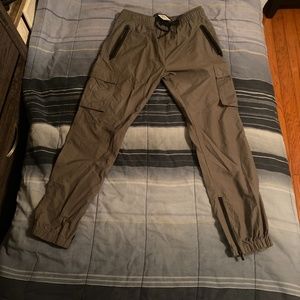 Grey cargo joggers